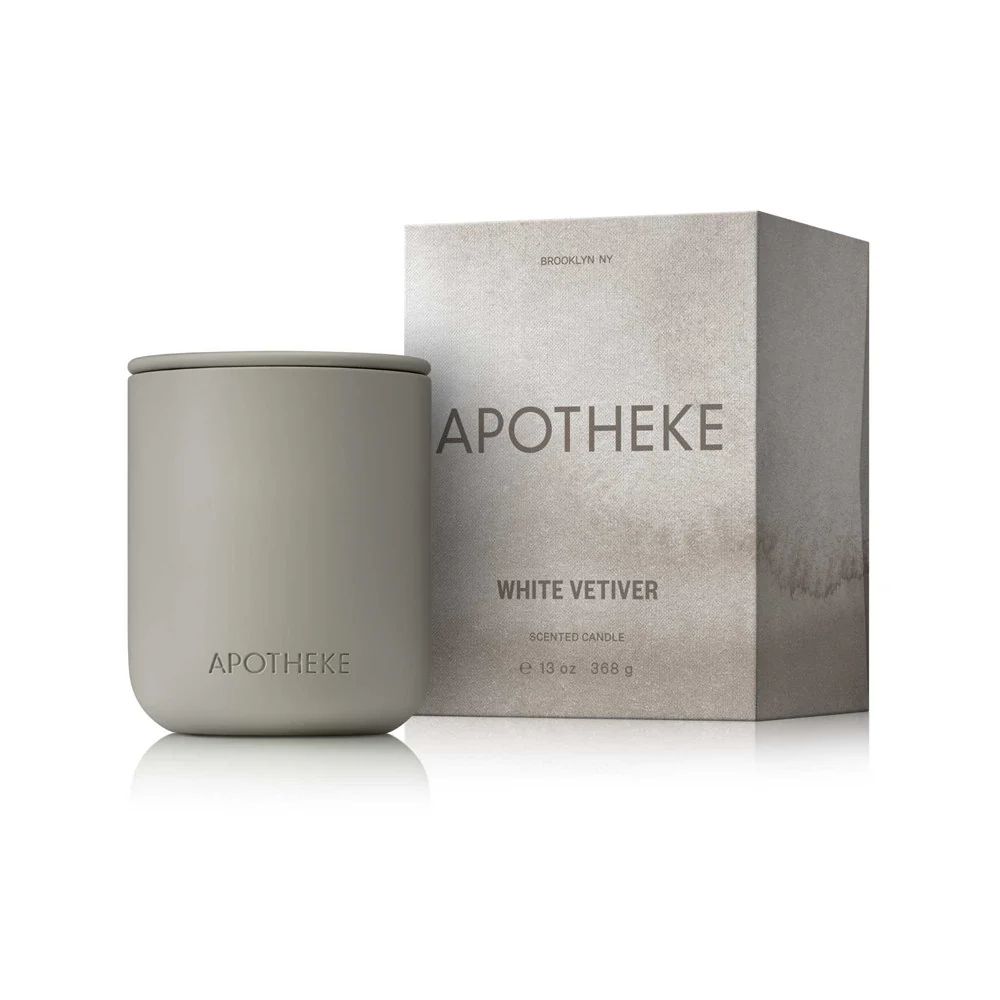 White Vetiver 2-Wick Ceramic Candle | Apotheke Co