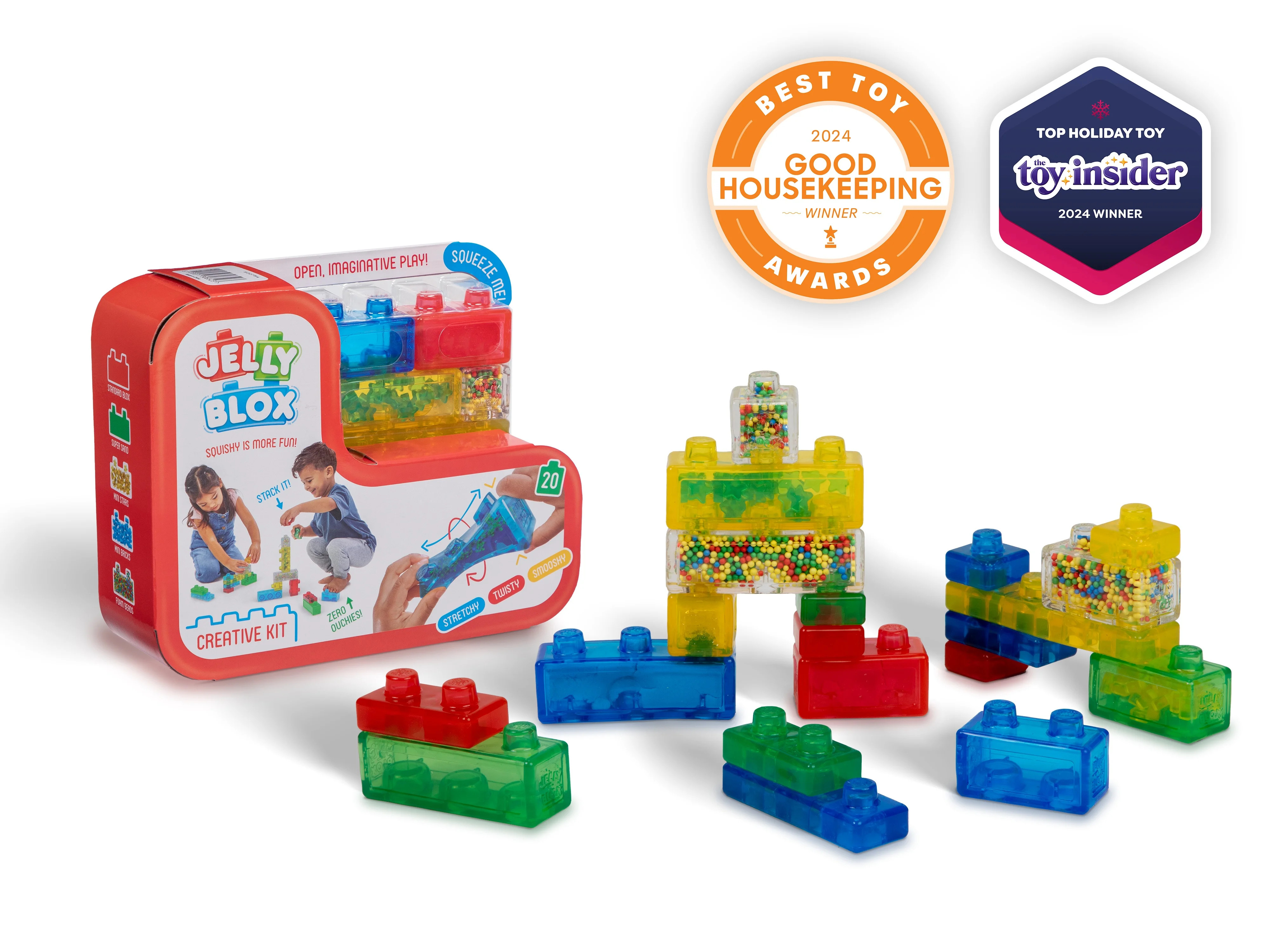 Jelly Blox Creative Kit | 20 Blocks to Squeeze, Stretch, Squish | Toddler & Preschool Building Bl... | Walmart (US)