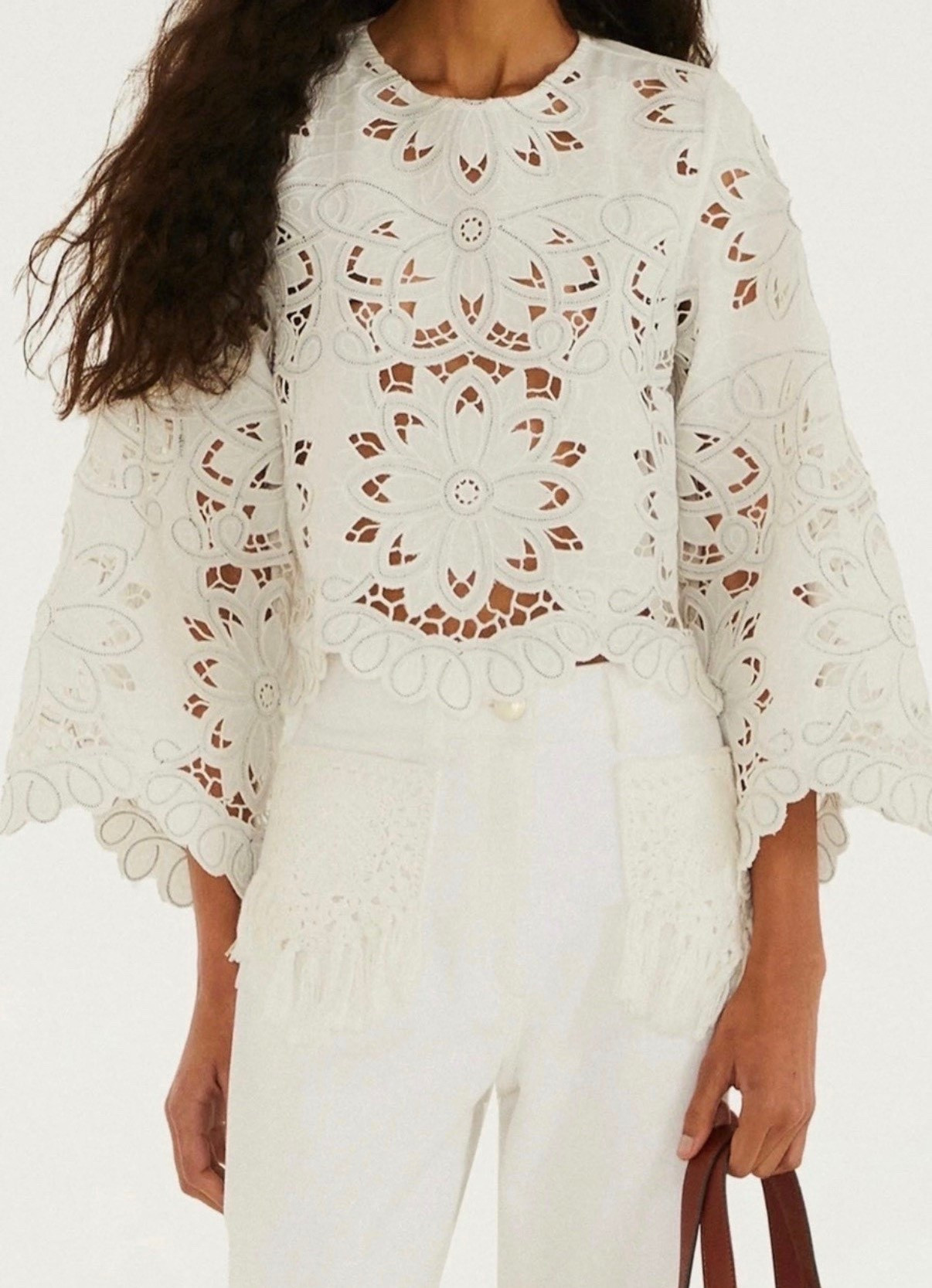 White lace top
Lace top
Spring top 
Vacation