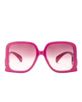 Gucci Square Sunglasses in Fuchsia | FWRD | FWRD 