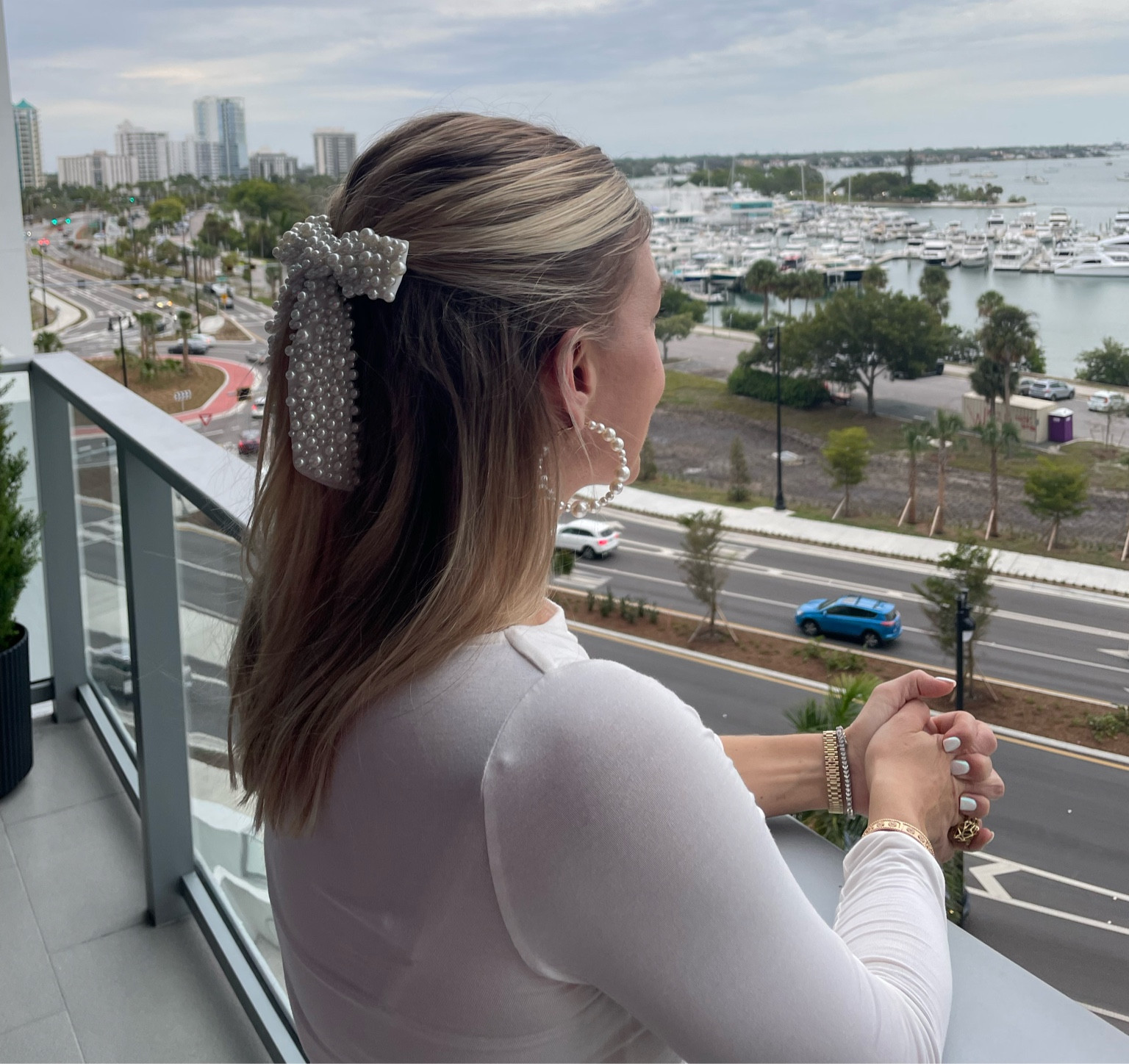 Love this bow trend my sister wore on Xmas eve! linked similar bows and pearl hoops! ✨

#LTKSeasonal #LTKfindsunder100 #LTKstyletip