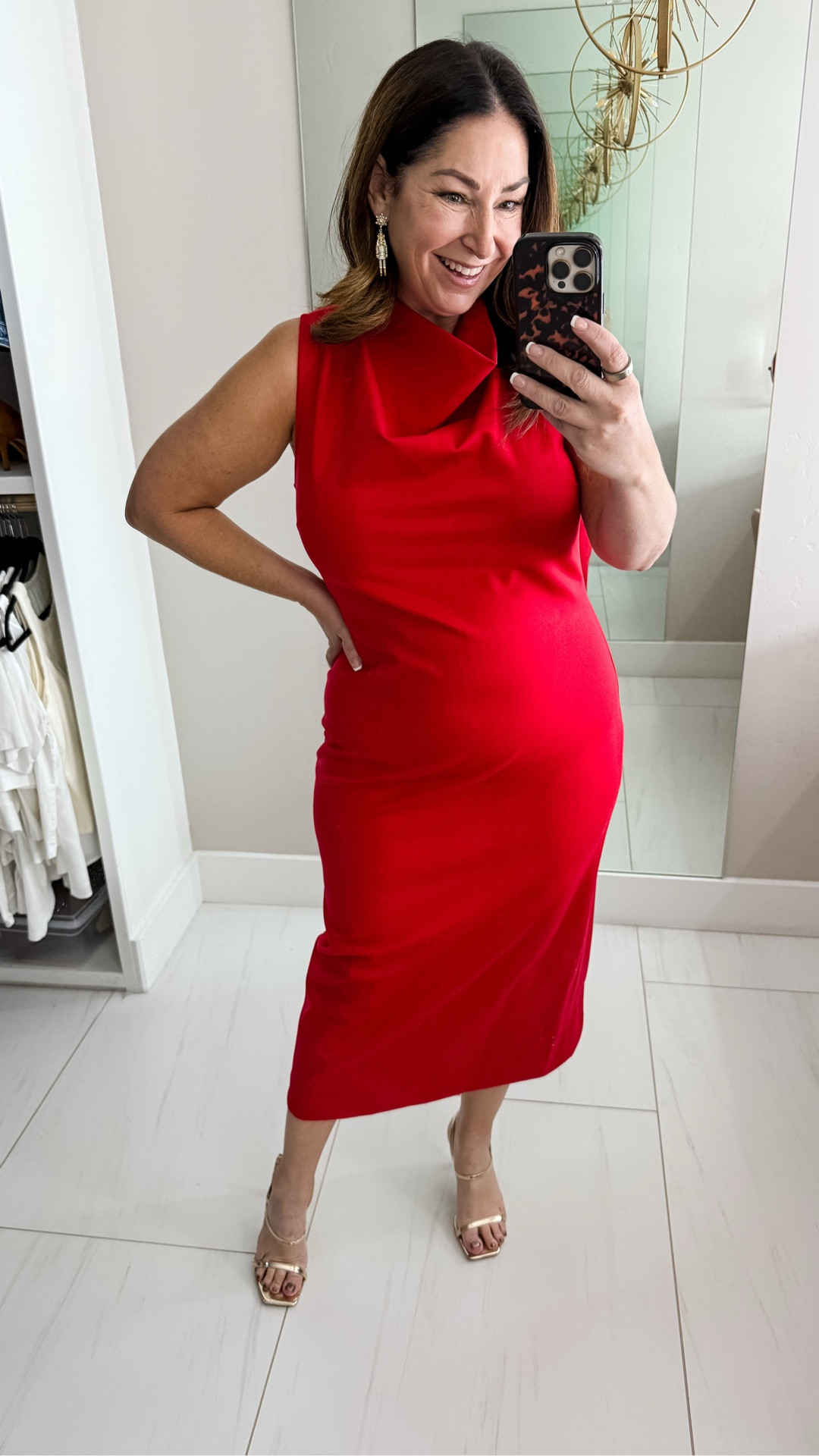 @spanx holiday red ponte dresses are the best! I am planning on wearing this one to either the Nutcracker or a holiday party. Size up if in-between,  XL 

First time customers use code RYANNEXSPANX for 15% off + free shipping 

#spanxpartner 

#LTKMidsize #LTKHoliday #LTKOver40