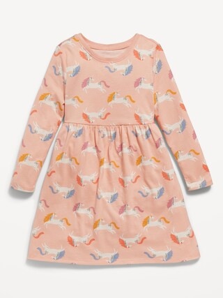 Fit & Flare Printed Jersey Dress for Toddler Girls | Old Navy (US)