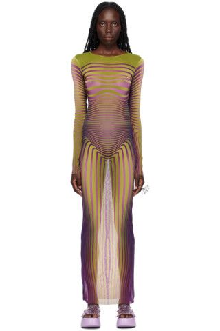 Green 'The Body Morphing' Maxi Dress | SSENSE