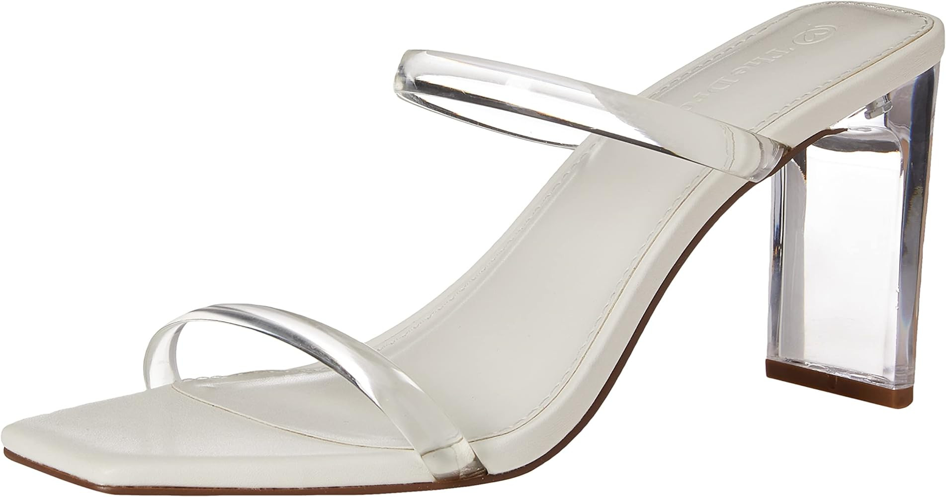 The Drop Women's Avery Square Toe Two Strap High Heeled Sandal | Amazon (US)