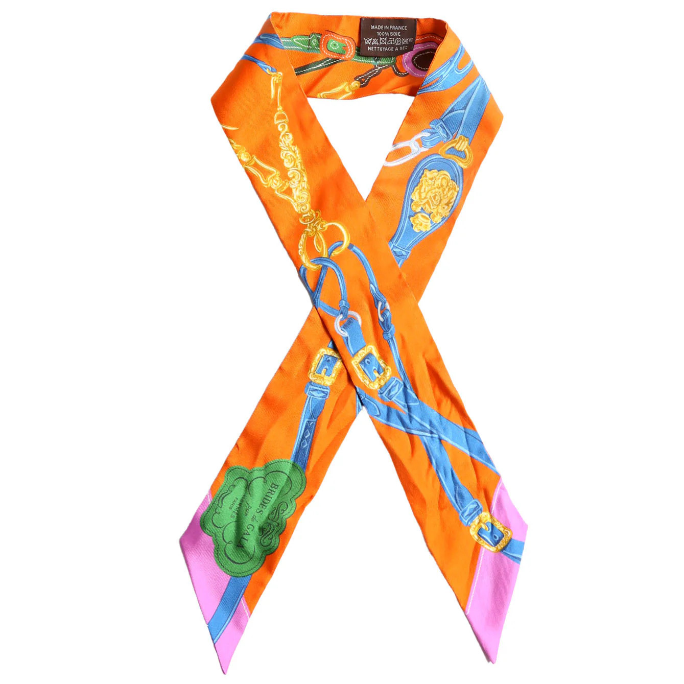 Brides De Gala Twilly Silk Scarf Orange | Keeks Designer Handbags