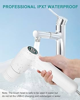 Electric Spin Scrubber Cordless Power Scrubber Handheld Electric Cleaning Brush, Shower Cleaner B... | Amazon (US)
