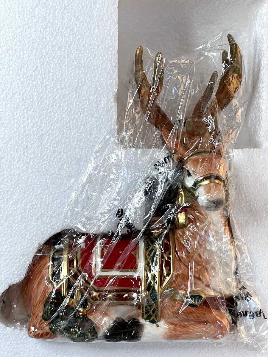 FITZ & FLOYD Reindeer Resting Christmas Centerpiece Holiday Tidings New In Box | eBay US