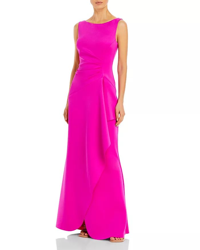 Sleeveless Side Tuck Ruffle Gown | Bloomingdale's (US)