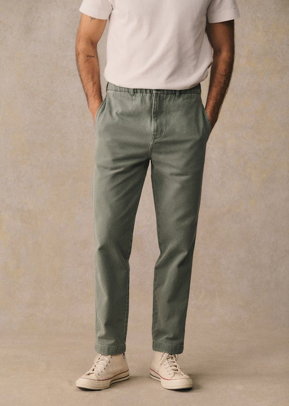Shane Trousers - Faded green - Organic Cotton - Sézane | Sezane Paris - US