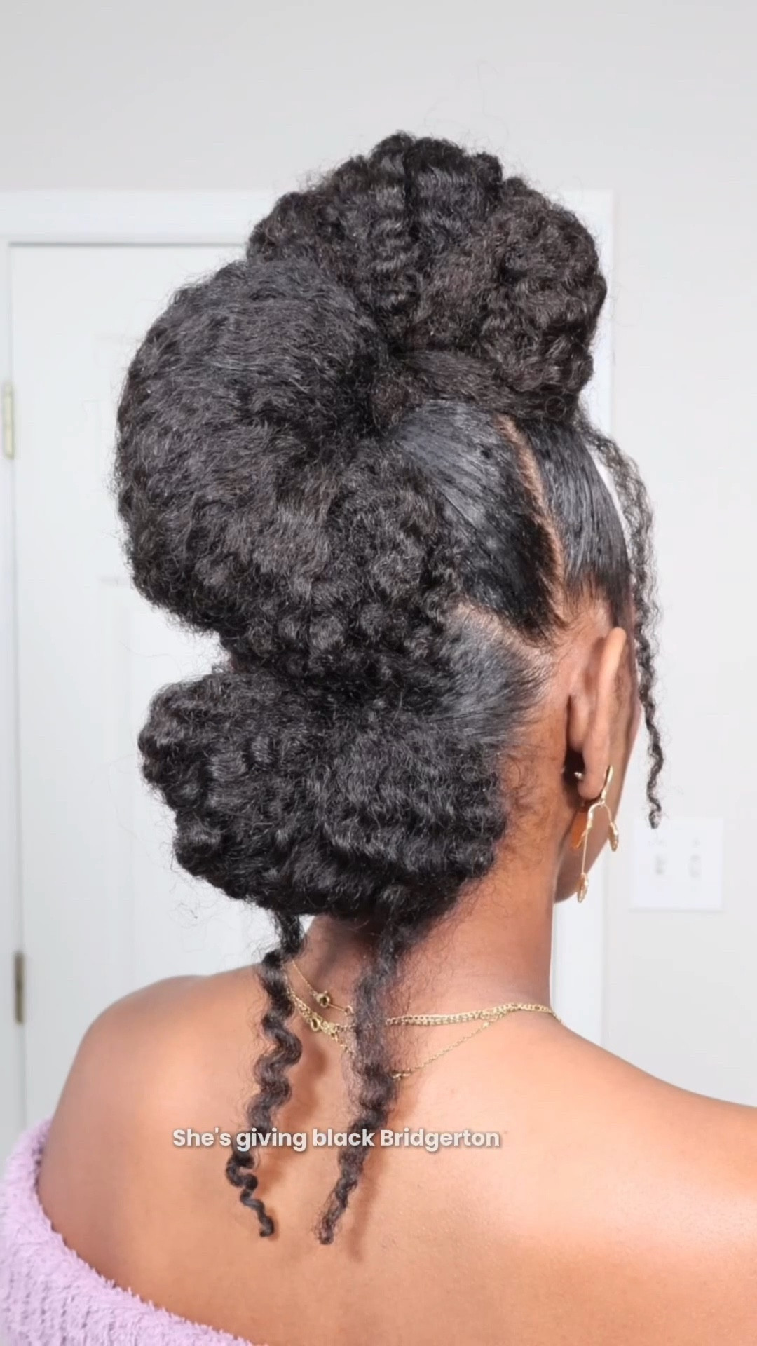 3 Bun Mohawk Hairstyle Tutorial  ✍🏽 take notes!

I did this style on an OLD blow dried twist out... meaning I blew my hair out then did a twist out. My hair was about 1 1/2 weeks old. That really helped me achieve the volume needed to make this style a success.

Products:
@sheamoisture Instant Refresh Scalp Spray🍇
@curls Blueberry Bliss Edge Control 🫐

#hairtransformation #hairtutorial #naturalhair #hairstyling #hairinspiration 

#LTKootd #LTKselfcare #LTKBeauty