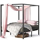 Zinus Patricia Metal Framed Canopy Four Poster Platform Bed Frame / Strong Steel Mattress Support /  | Amazon (US)