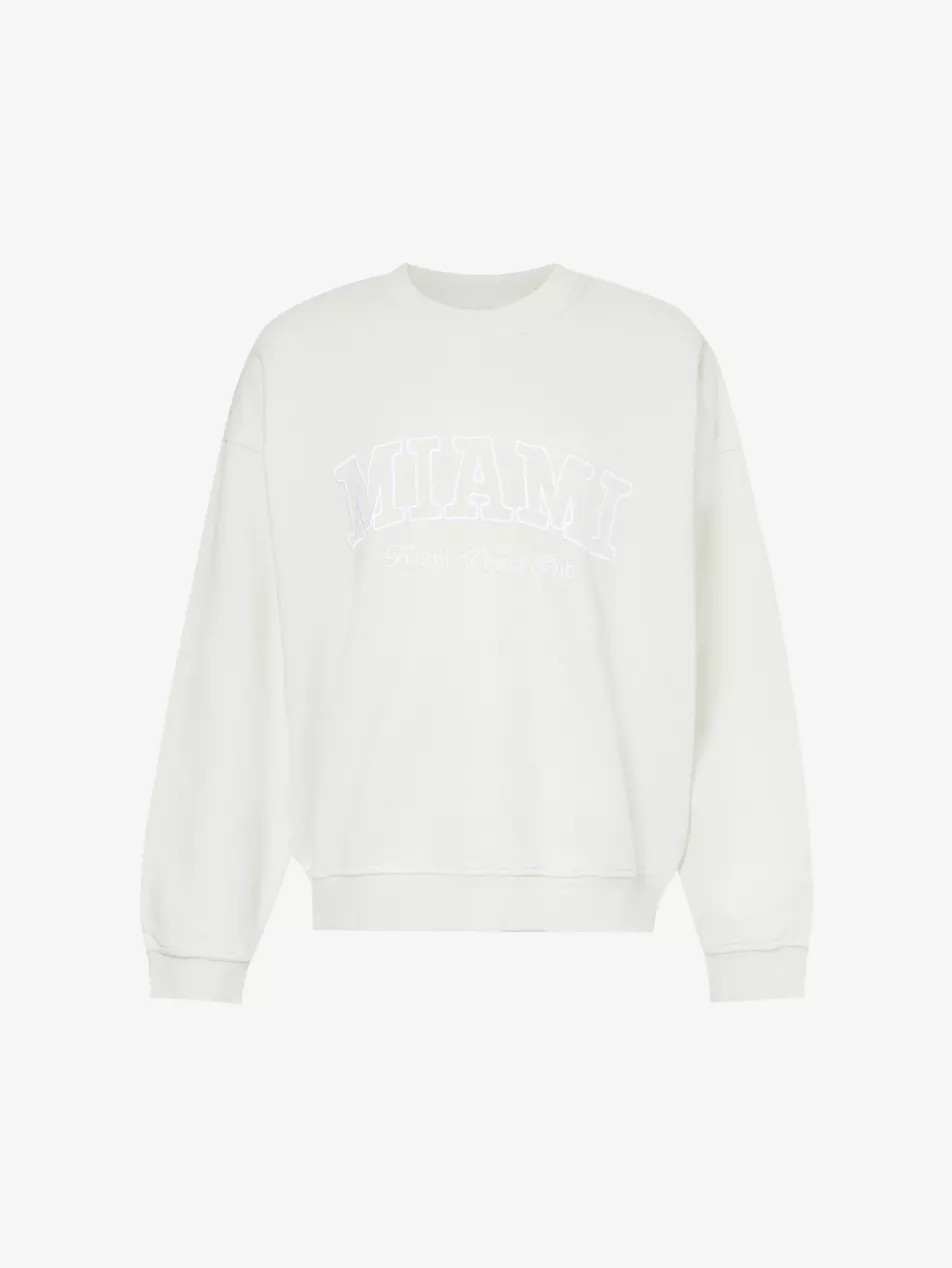 Embroidered relaxed-fit cotton-jersey sweatshirt | Selfridges