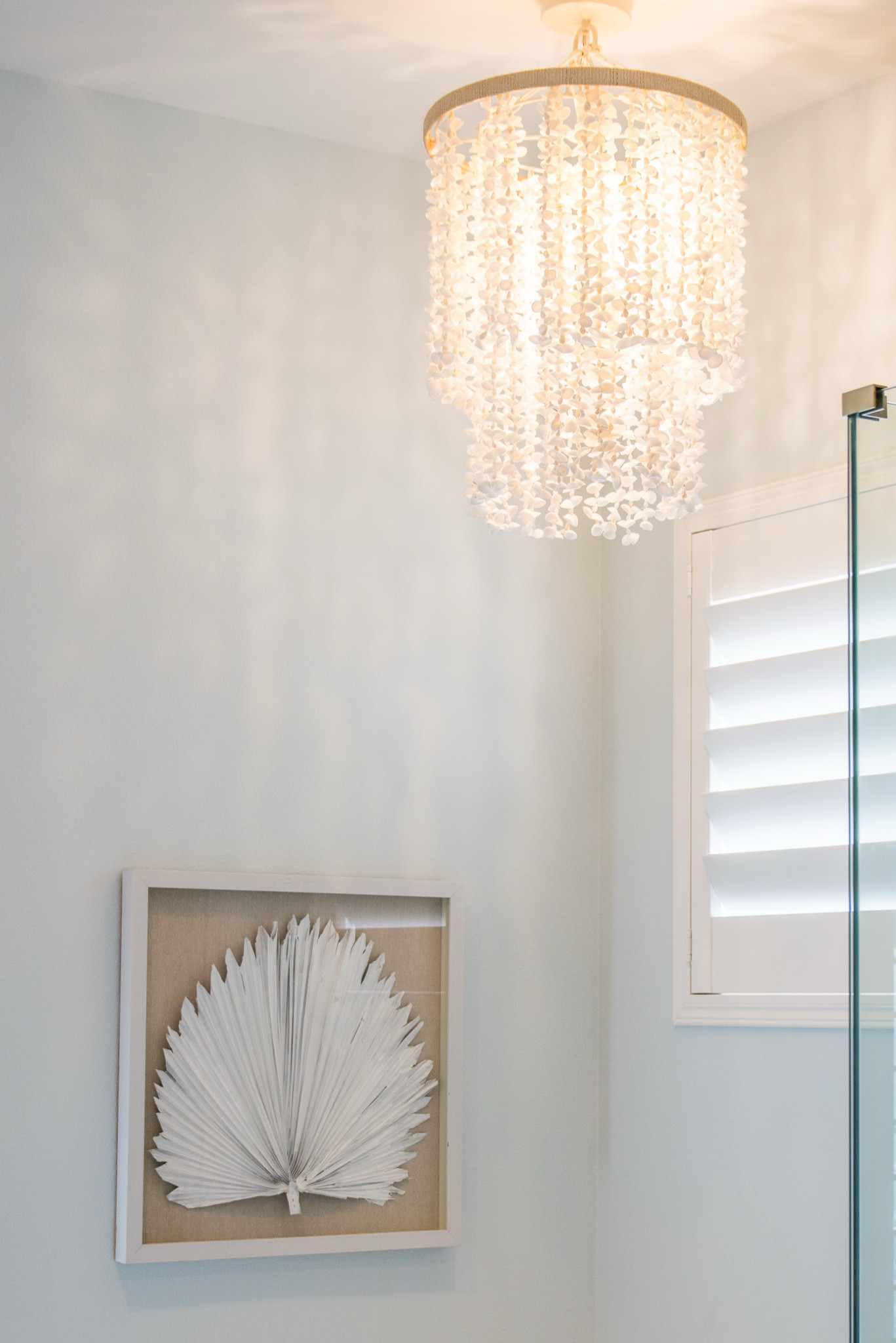 A touch of coastal charm in every corner!  The Coastal Shell Chandelier and Palm Leaf Shadow Box Art from our latest project bring a relaxing, nature-inspired vibe to any space. Perfect for capturing that beachy elegance.

#CoastalLiving #BeachyVibes #HomeDesignInspo #InteriorDecor #ShellChandelier #PalmLeafArt #CoastalHome #DesignDetails #RelaxingSpaces #NatureInspiredDecor



#LTKHome #LTKSaleAlert