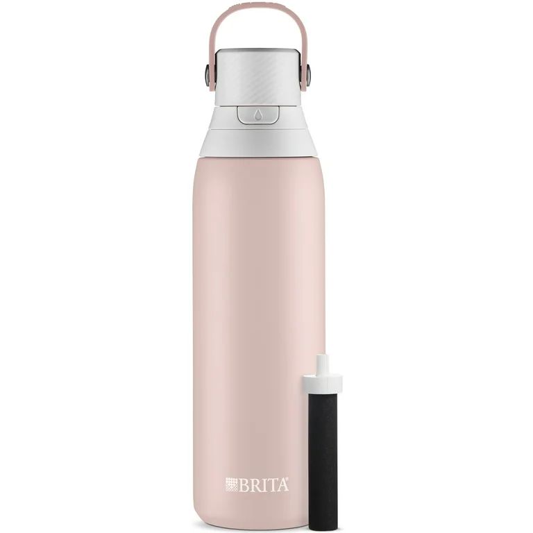 Brita Double Wall Insulated Stainless Steel Water Bottle, 20 oz - Rose | Walmart (US)