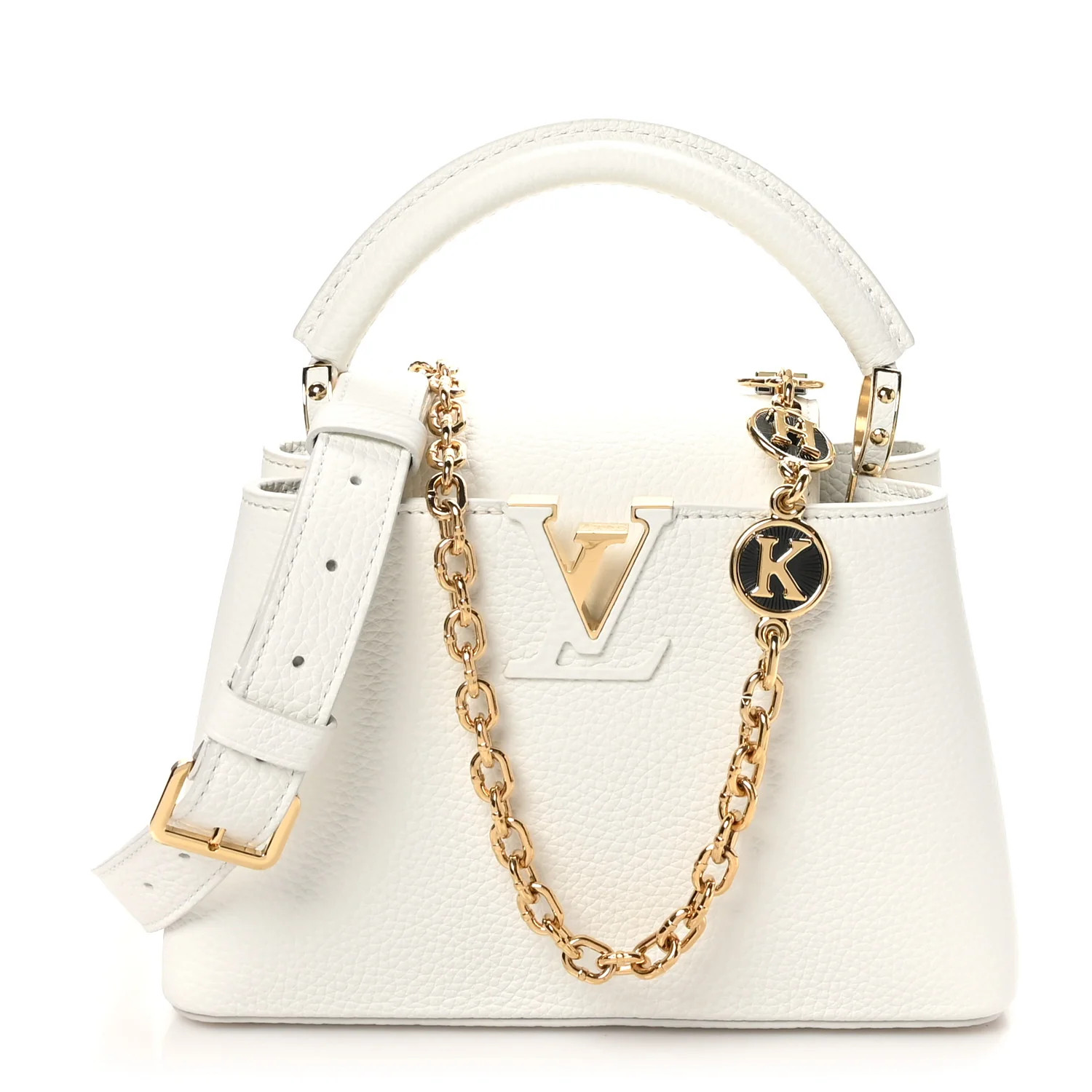 Taurillon Small Chain My Capucines Snow | FASHIONPHILE (US)