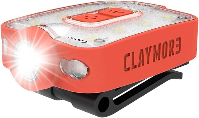 Claymore Capon 40B Red Clip-On Cap Light – USB-C Rechargeable 230LM LED Headlamp | 3 Light Mode... | Amazon (US)