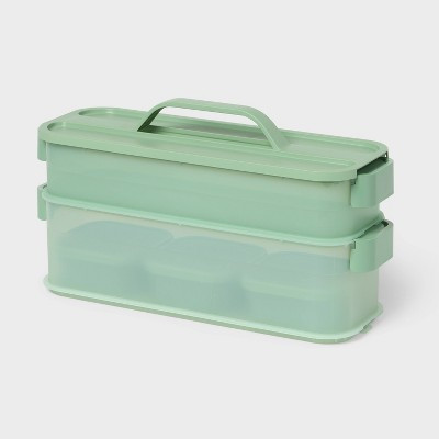 6pc Click in Place Slim Toolbox Starter Kit Green - Brightroom™ | Target