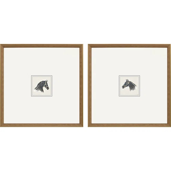Bellmon Equestrian Study Framed On Paper 2 Pieces Print | Wayfair North America