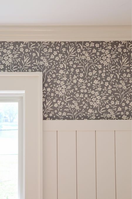 My dining room wallpaper! Green floral peel and stick wallpaper

#LTKhome