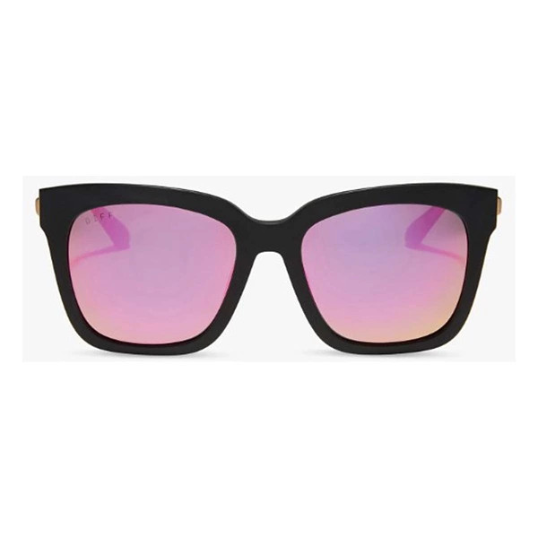 Women's DIFF EYEWEAR Bella Polarized Sunglasses Matte Black/Pink Mirror | Scheels