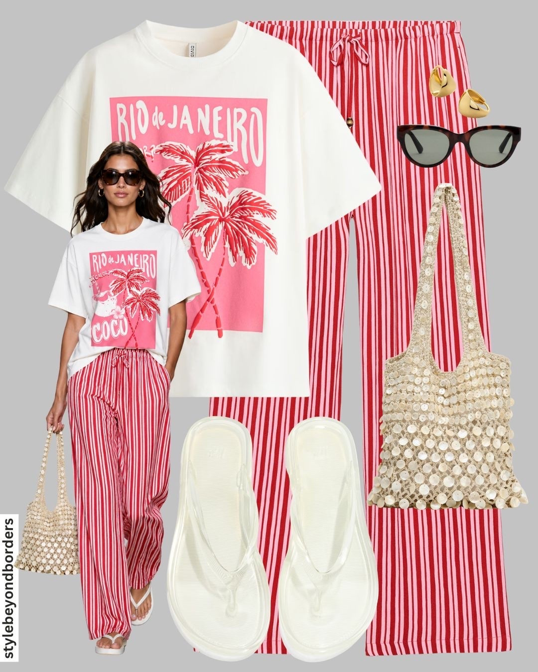 Holiday outfit ready! 🌸🌴🐝



Tags: graphic t shirt, printed t shirt, beach vacation, holiday outfit, striped trousers, pink striped trousers, red striped trousers, flip flops, jelly sandals, beaded bag, zara, H&M, summer outfit, easy to style outfit

#LTKsummer #LTKstyletip #LTKtravel