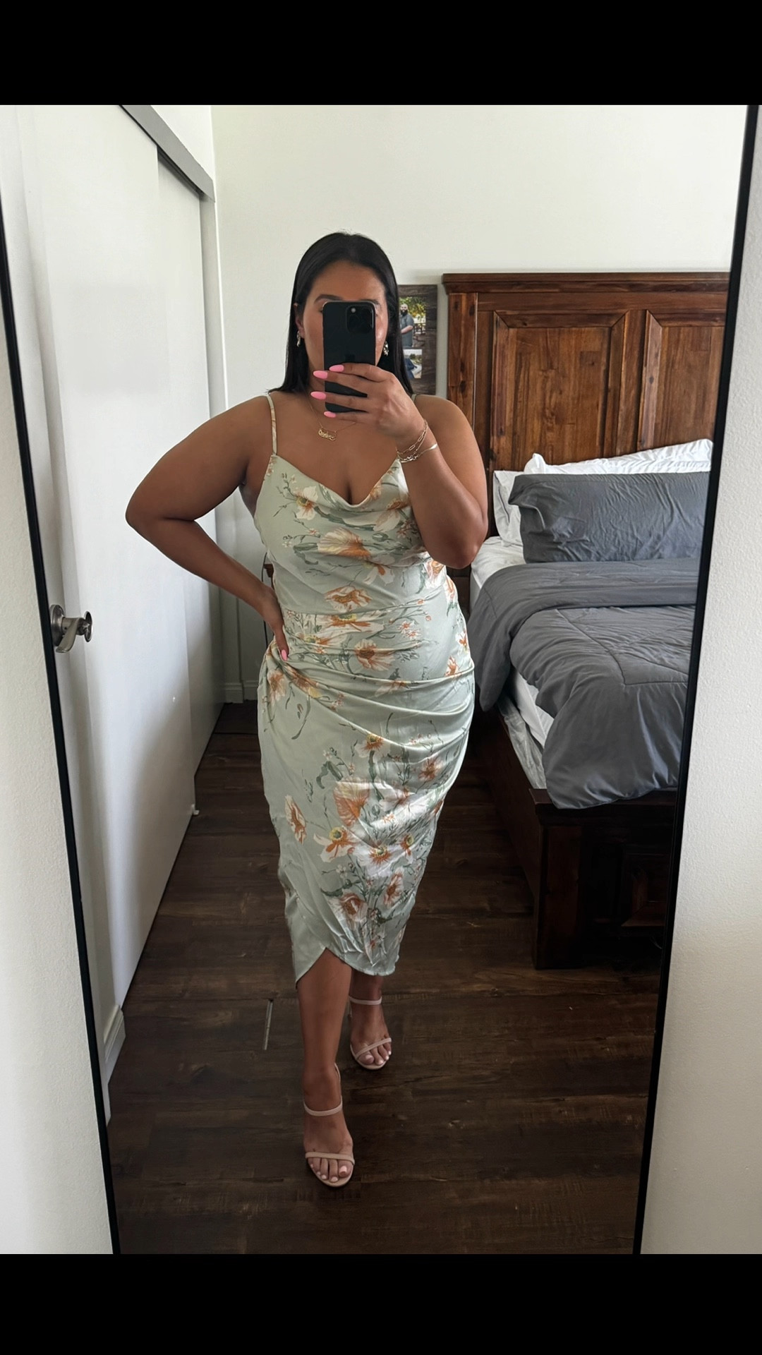 Wedding guess dress outfit inspo! All three dresses are from Amazon. I love how comfortable and pretty I feel in all of these. They are all size large and true to size. What I look for in a wedding guest dress- comfort and flattering in the tummy area. Satin, ruching, and a slit is what I’m usually drawn to. 

Dresses- large tts 

Midsize dress, midsize outfit , midsize style, wedding guest attire , wedding guest dress , spring wedding guest dress, summer wedding guest dress, affordable dress, wedding  guest inspo 

#LTKFindsUnder50 #LTKMidsize #LTKWedding