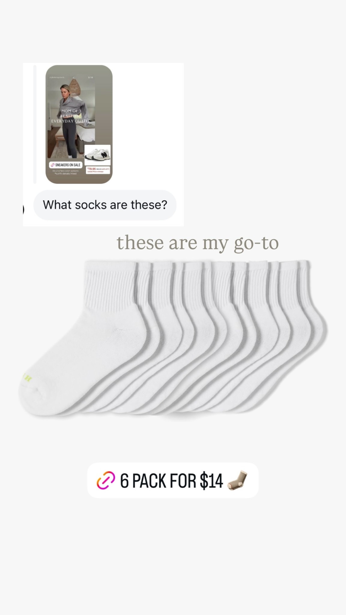 Go-to white socks 🧦 

#LTKFindsUnder50