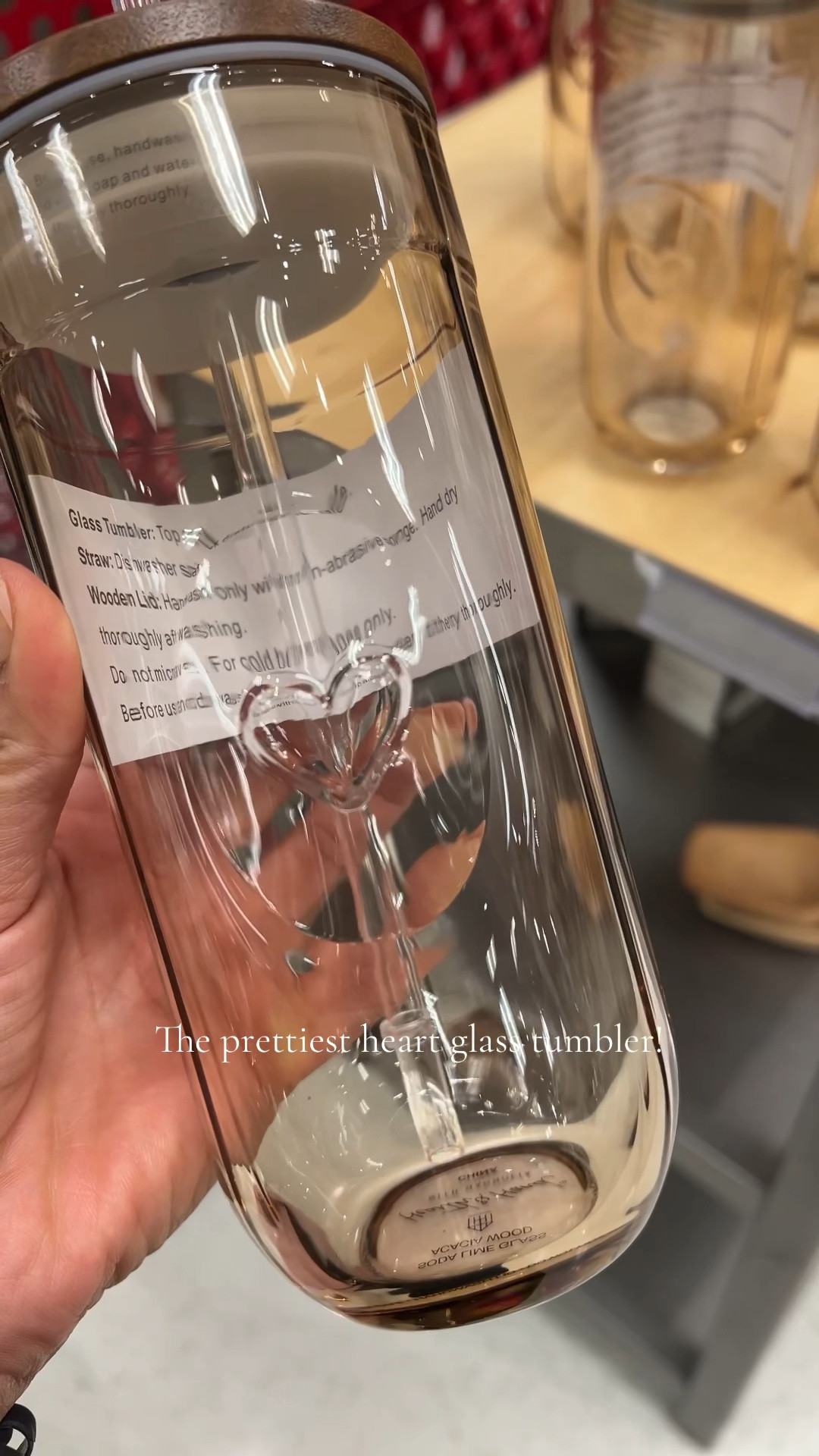 Glass heart tumbler from Target is back in stock! 

#targetfinds #newattarget #icedcoffee #targetrends

#LTKHome