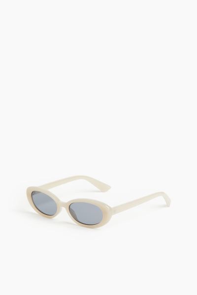 Oval Sunglasses - Light beige - Ladies | H&M US | H&M (US + CA)
