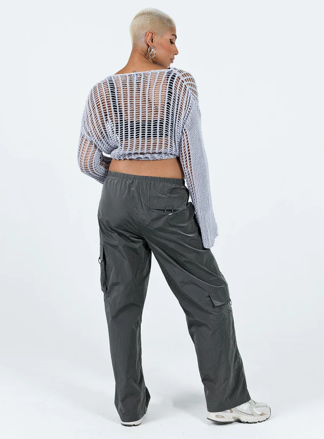 Fernando Parachute Pants Slate | Princess Polly US