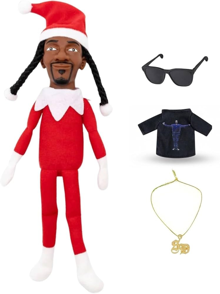 Christmas Plush Doll, Handmade Elf Hip Hop Doll - Christmas Decoration for Parties & Festivals (R... | Amazon (US)