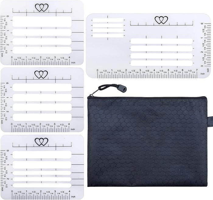 JANYUN 4 Style Envelope Addressing Guide Stencil, Templates Ruler Guide Straight Spacing Line Tha... | Amazon (US)