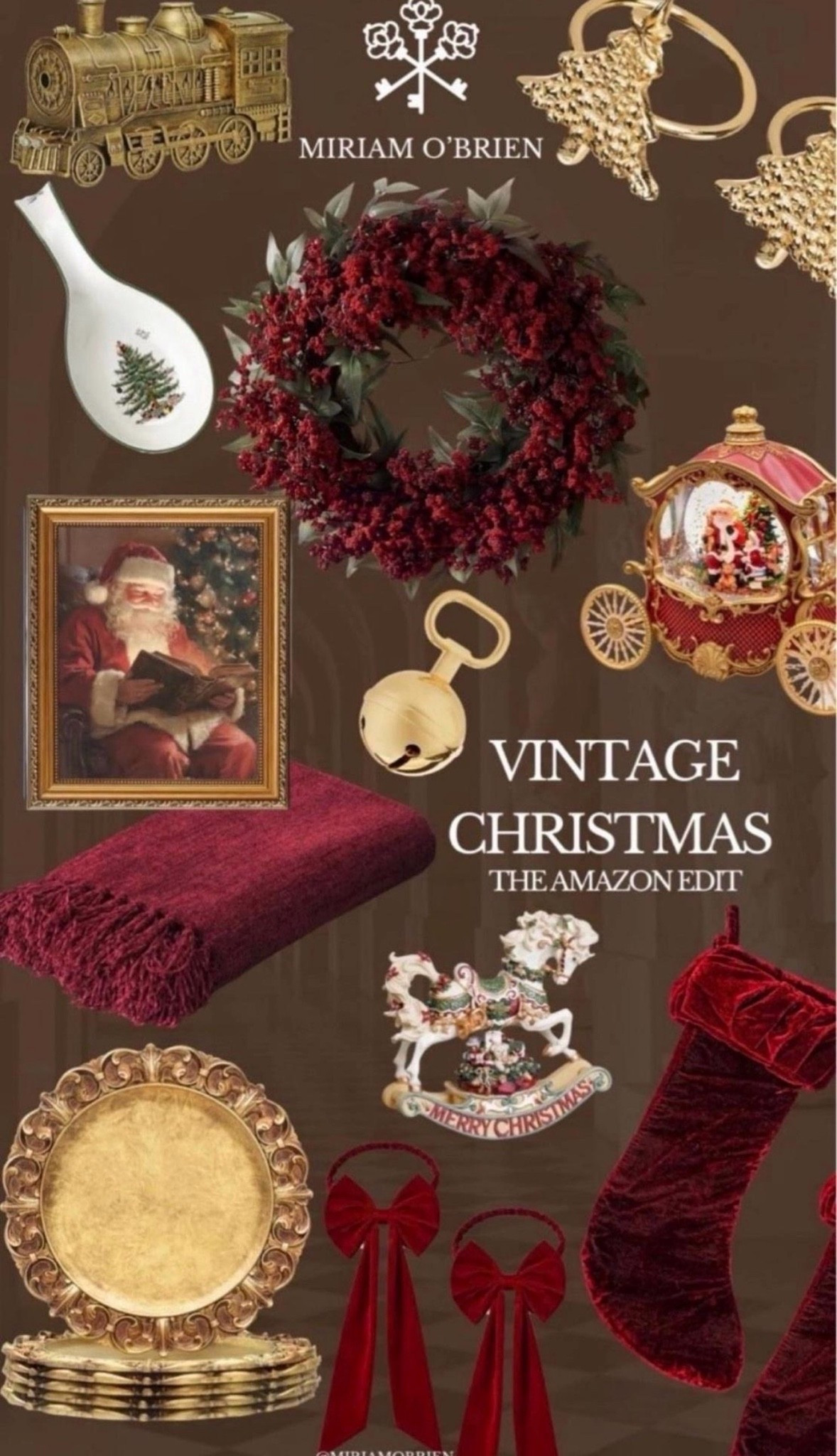 Rich velvet reds, antique gold details, nostalgic Santa touches, and heirloom-inspired pieces create the most elegant holiday mood

Follow me @miriamobrien on IG and TikTok 

#VintageChristmas #ChristmasDecor #HolidayDecor #ClassicChristmas #OldWorldChristmas #ChristmasInspo #AmazonFinds #HolidayHome

#LTKHome #LTKOver40 #LTKSeasonal

#LTKSeasonal #LTKOver40 #LTKHome