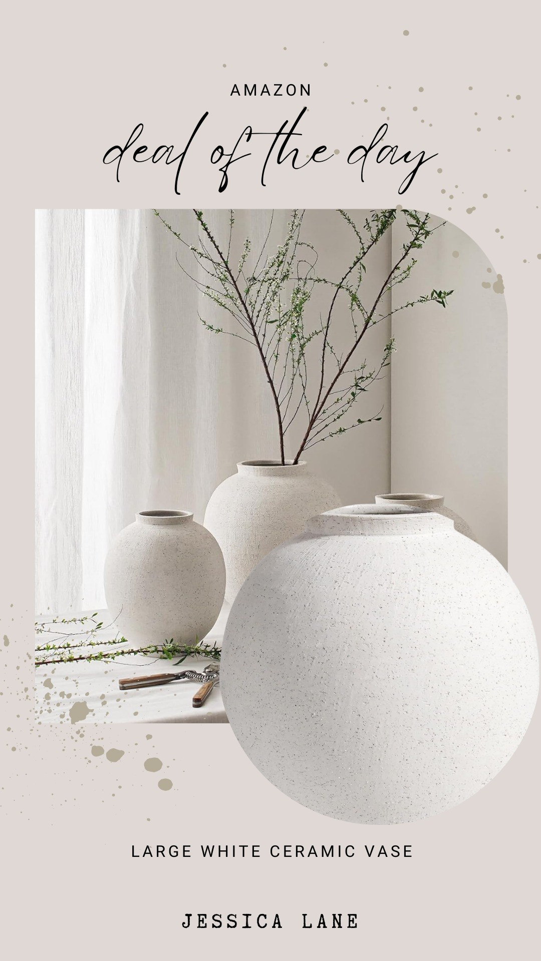 A true styling staple 🤍 This oversized white ceramic vase is perfect for branches, stems, or standing alone—clean, classic, and works in every season.#AmazonDecor #NeutralHome

#LTKSeasonal #LTKHome #LTKSaleAlert