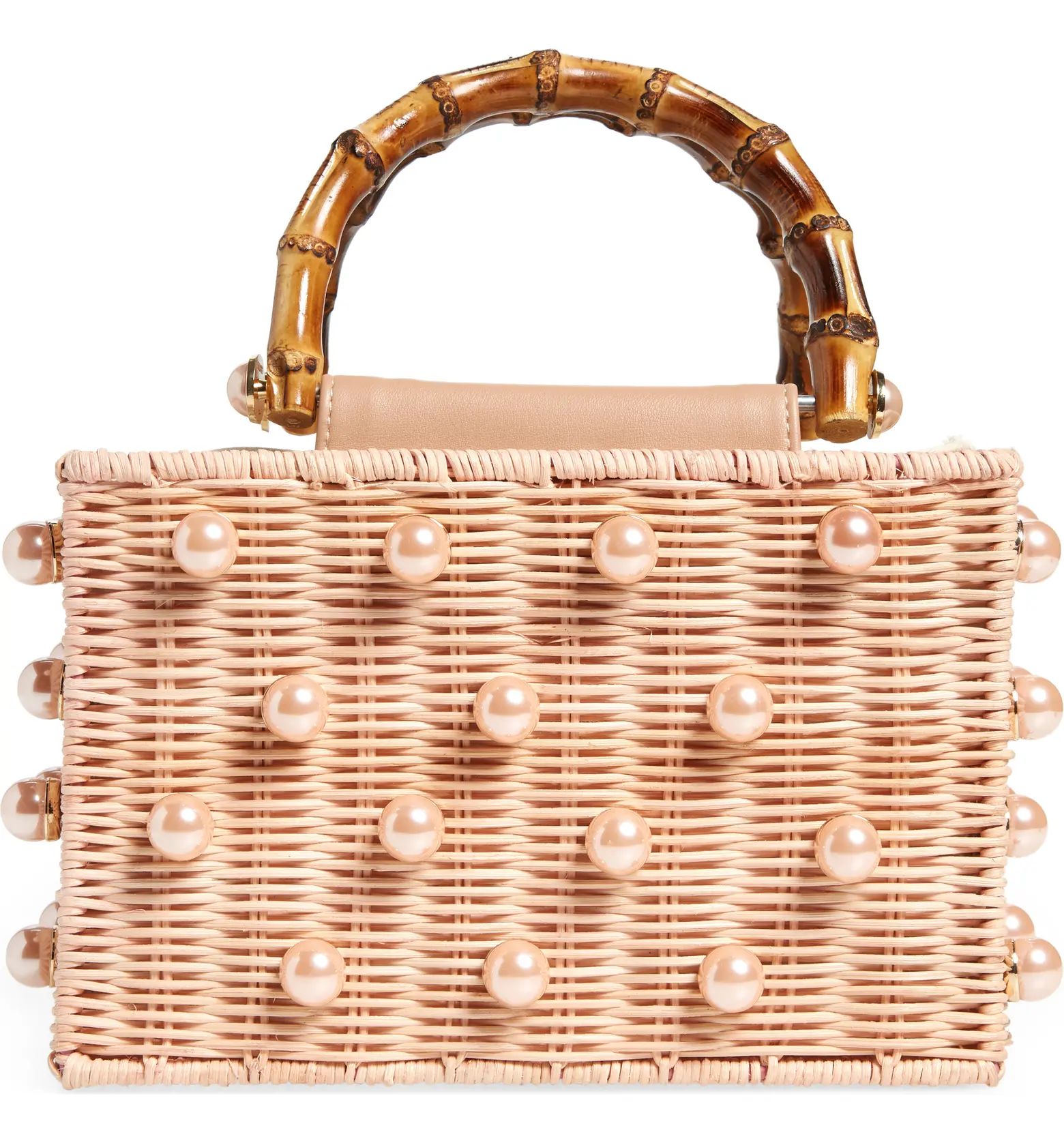 Chloe Imitation Pearl Rattan Bag | Nordstrom