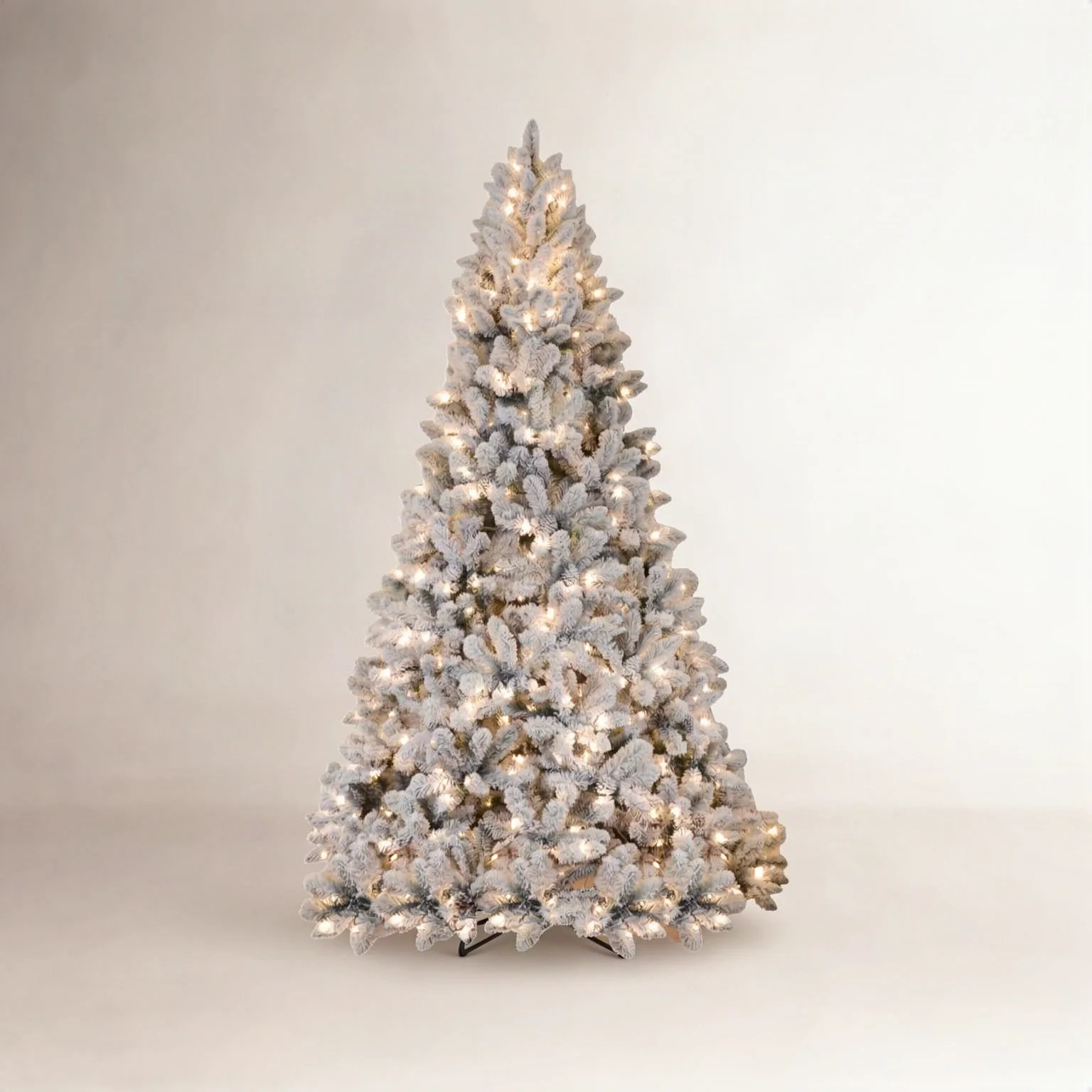 Flocked 9' Pre-Lit Pine Christmas Tree | Joss & Main