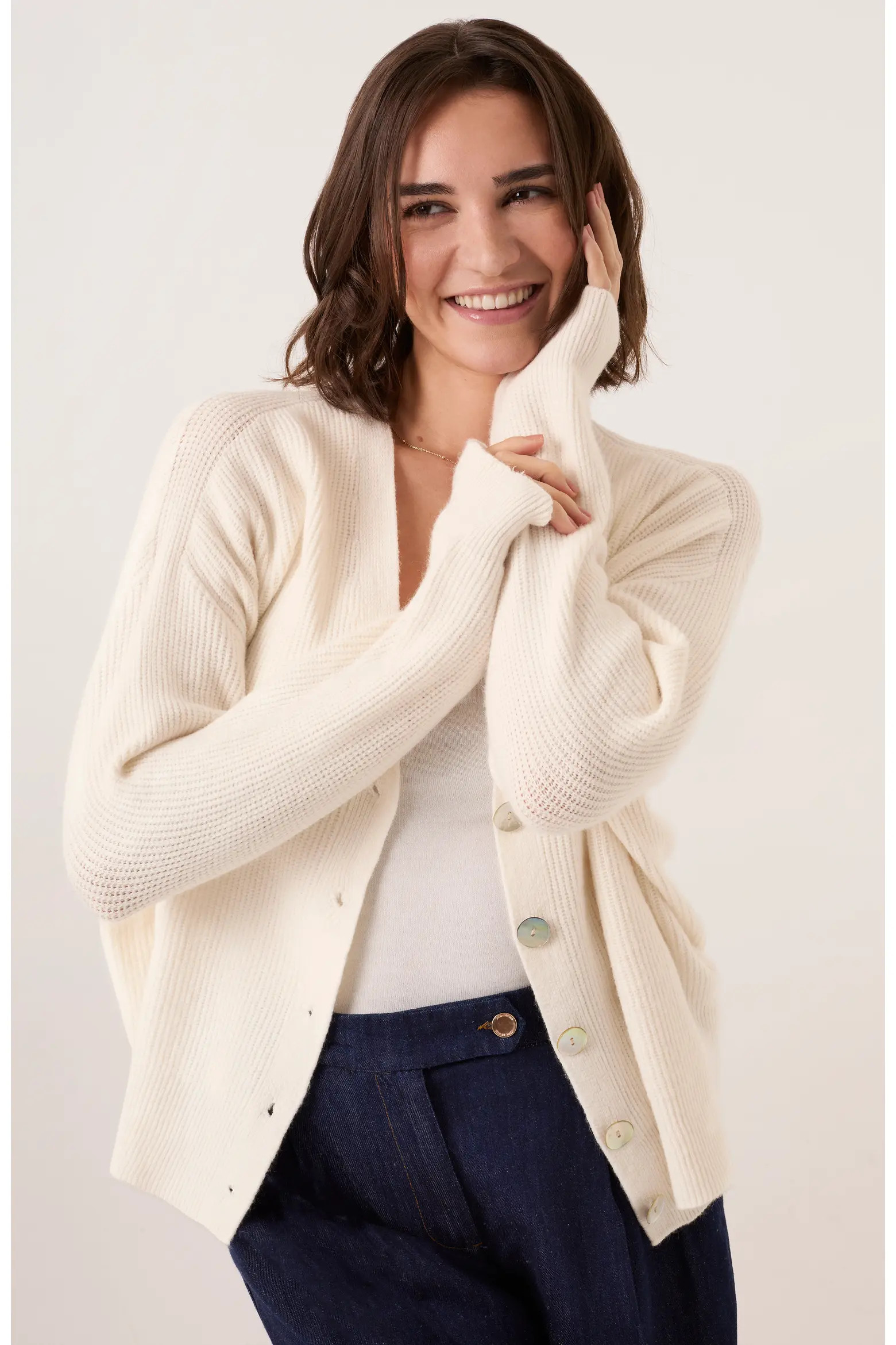 Celtic & Co. Slouchy Ribbed V-Neck Cardigan (Women) | Nordstrom | Nordstrom