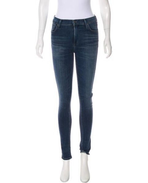 Citizens of Humanity Mid-Rise Skinny Jeans blue | The RealReal