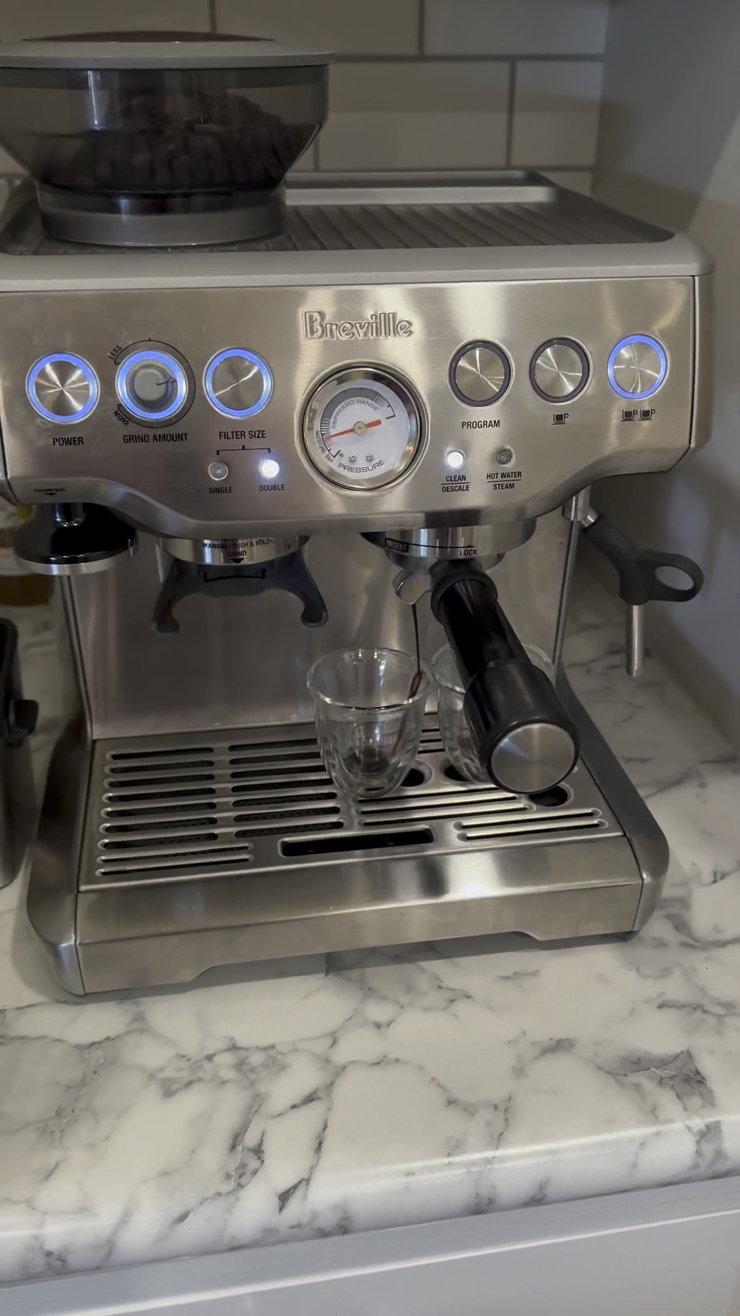 Our Breville espresso maker is one of my all time favorite purchases. The coffee tastes so smooth and flavorful, I prefer it over Starbucks! 

#LTKVideo #LTKSeasonal #LTKhome