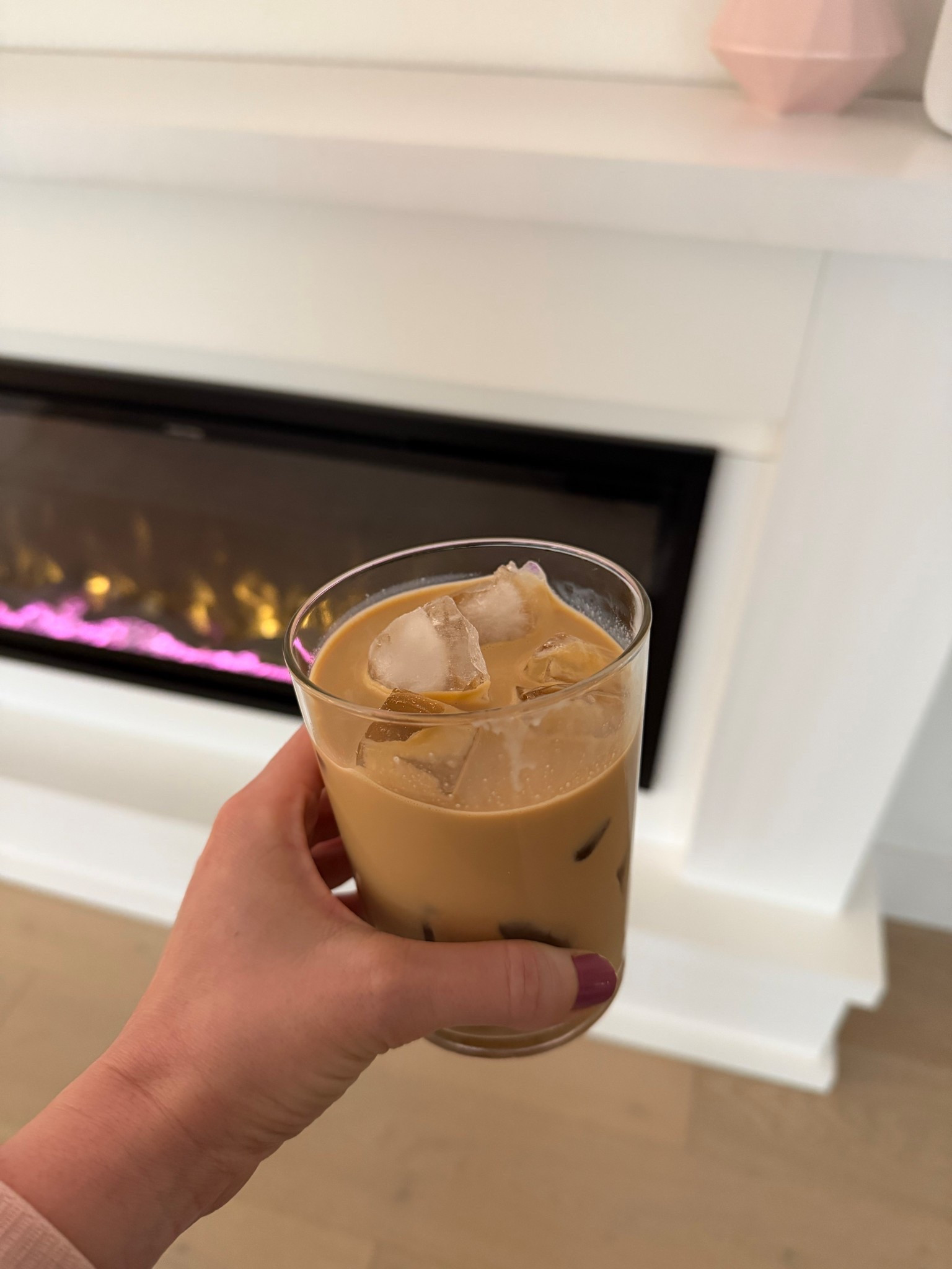 Love a cozy, rainy day with my electric fireplace with pink embers and iced coffee 💗



#LTKdayinmylife