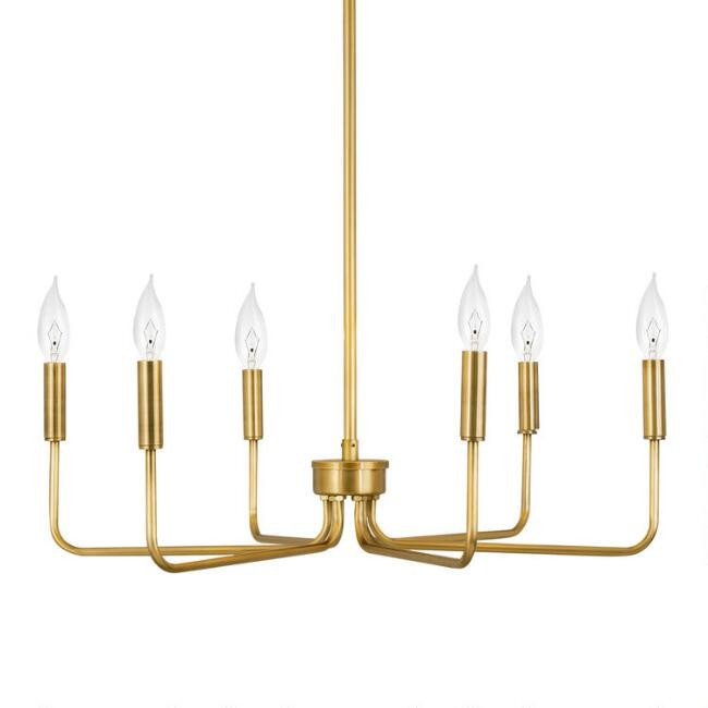 Minimalist Metal 6 Bulb Chandelier | World Market