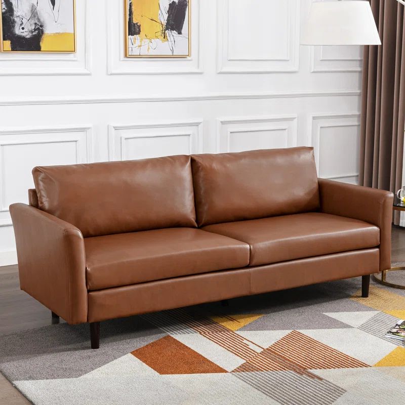 Bobur 80.3'' Faux Leather Sofa | Wayfair North America