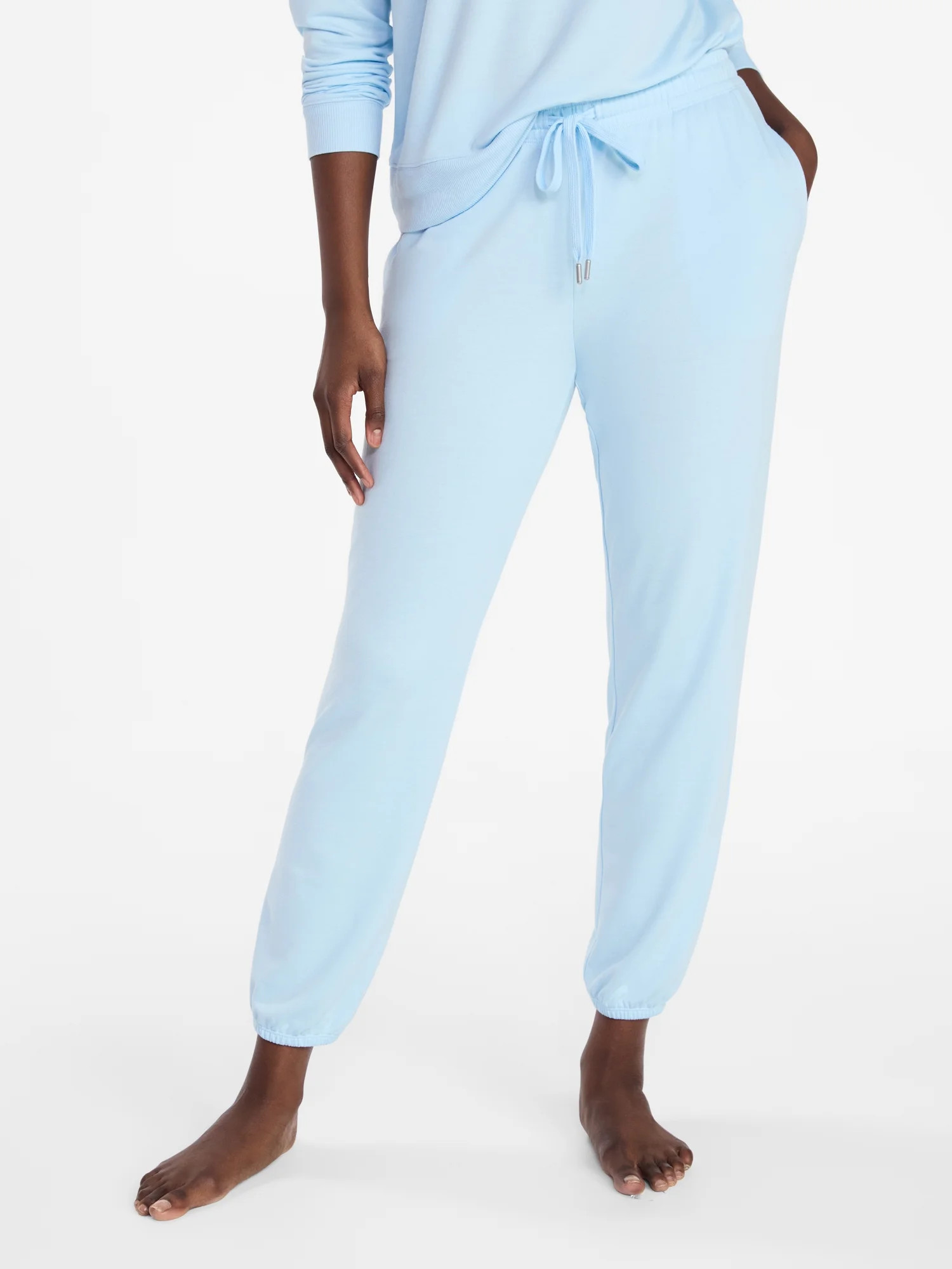 Joyspun Women's French Terry Knit Bridal Jogger Sleep Pants, 29'' Inseam, Sizes XS-3X | Walmart (US)