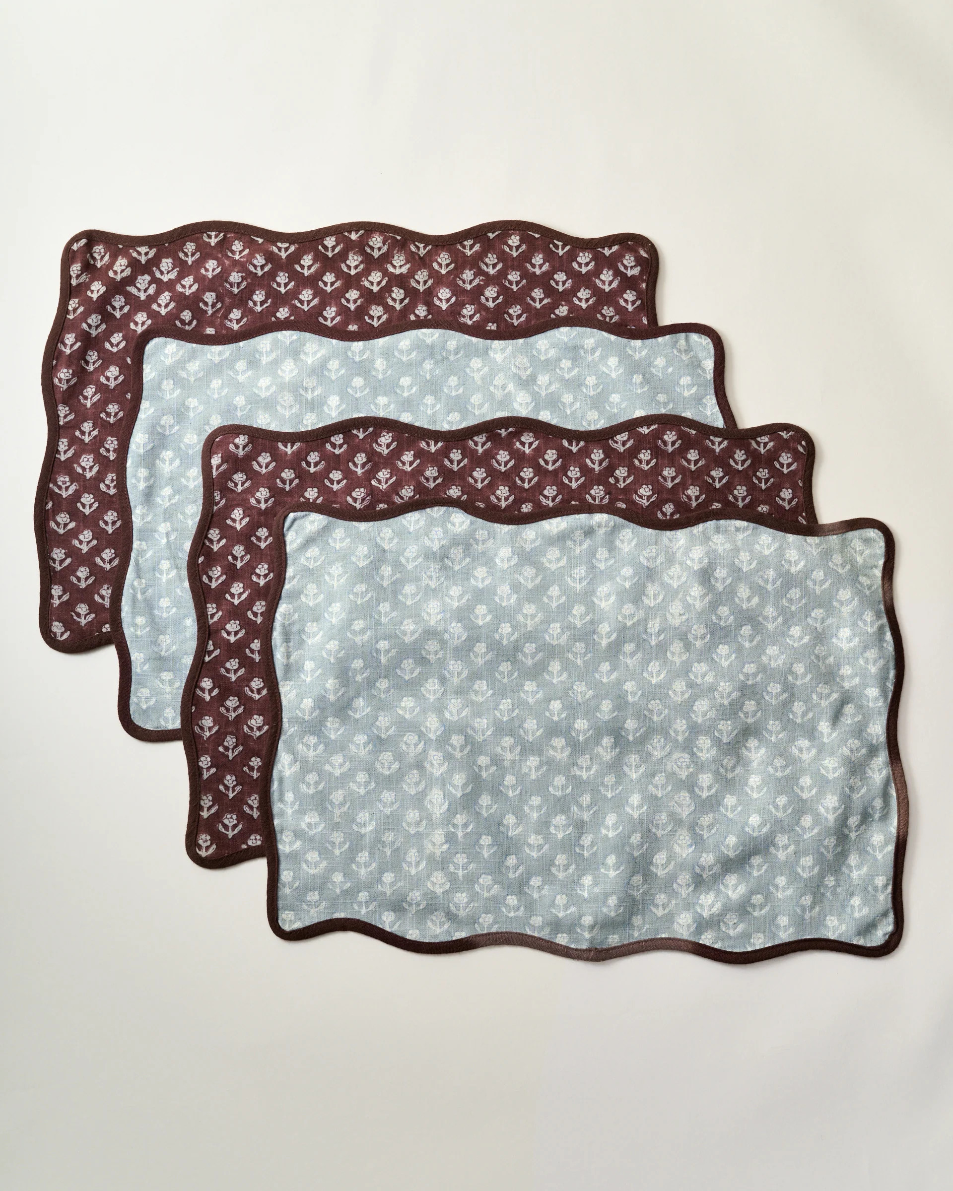 Cosmos Block Printed Reversible Placemat Set of 4 | Magnolia
