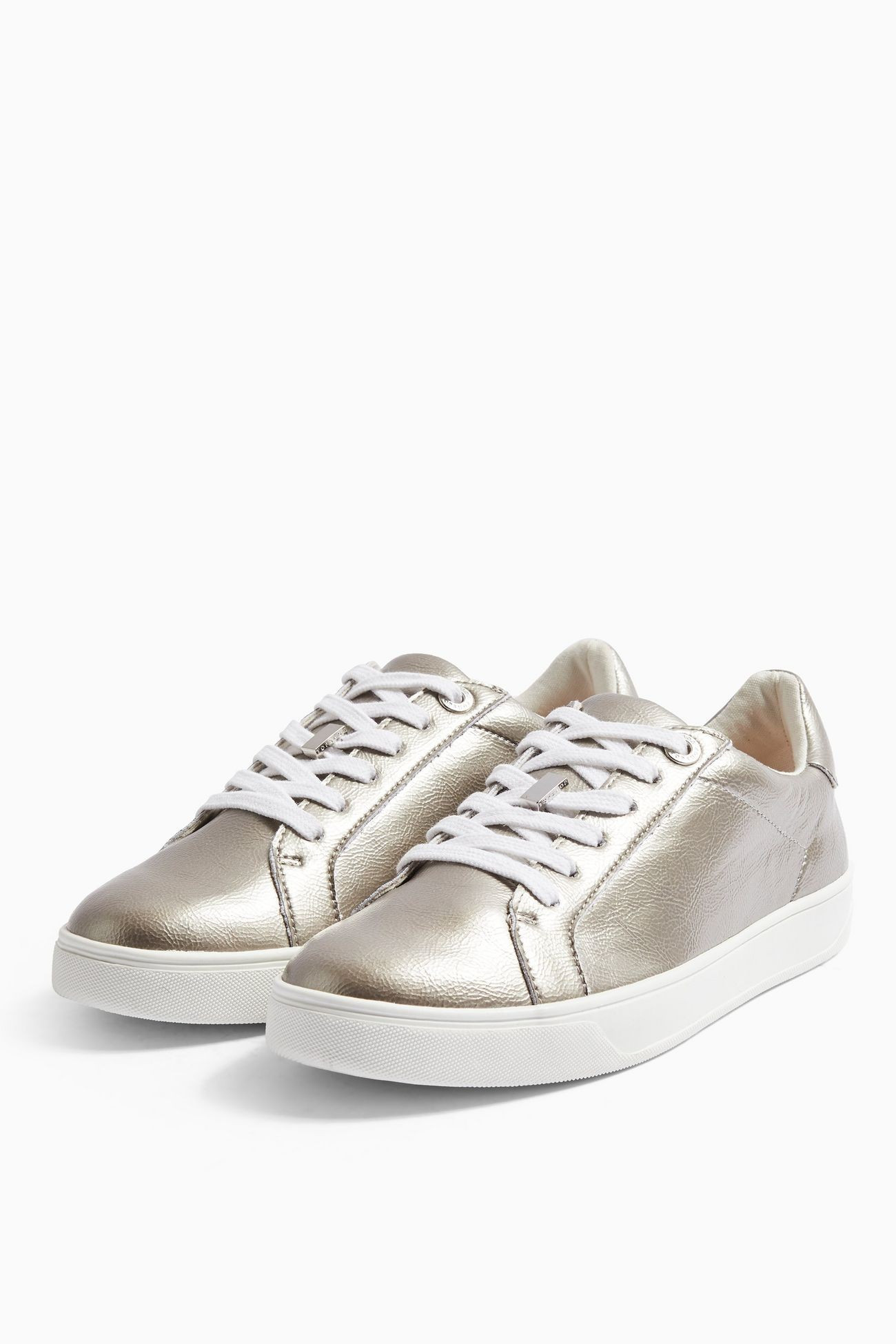 CABO Silver Lace Up Sneakers | Topshop US