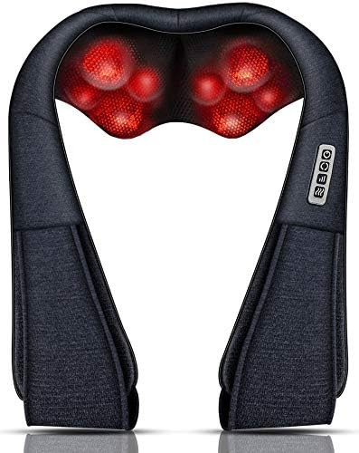 Mo Cuishle Shiatsu Back Shoulder and Neck Massager with Heat, Electric Deep Tissue 4D Kneading Ma... | Amazon (US)