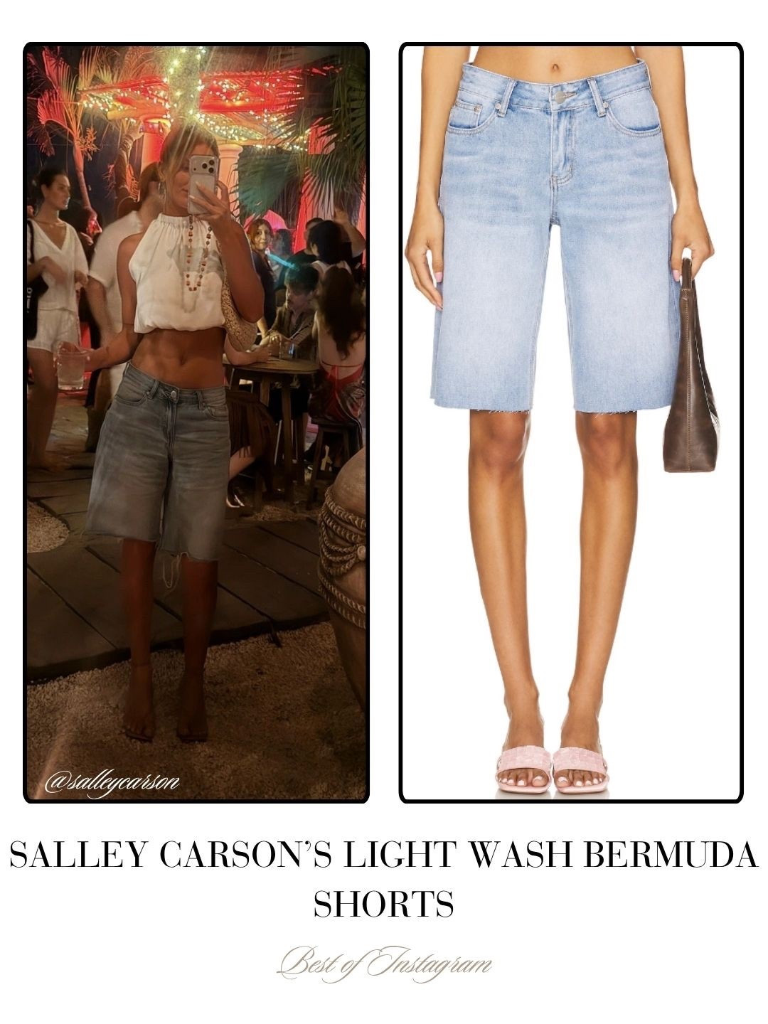 Salley Carson’s Light Wash Bermuda Short 📸 = @salleycarson 