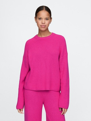 CashSoft Shaker-Stitch Crewneck Sweater | Gap (US)