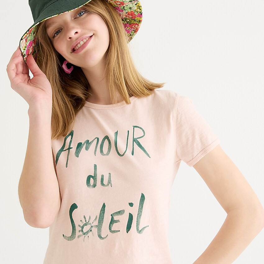 Vintage cotton "Amour du Soleil" crewneck T-shirt | J. Crew US